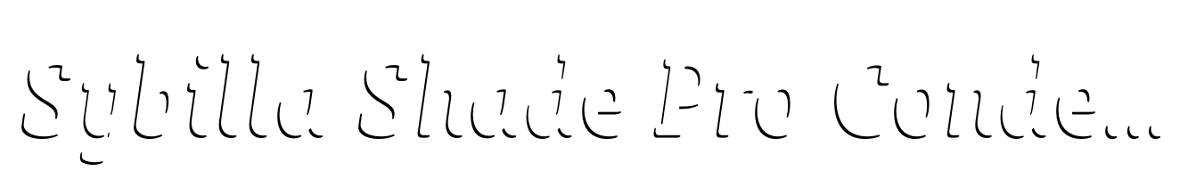 Sybilla Shade Pro Condensed Regular Italic